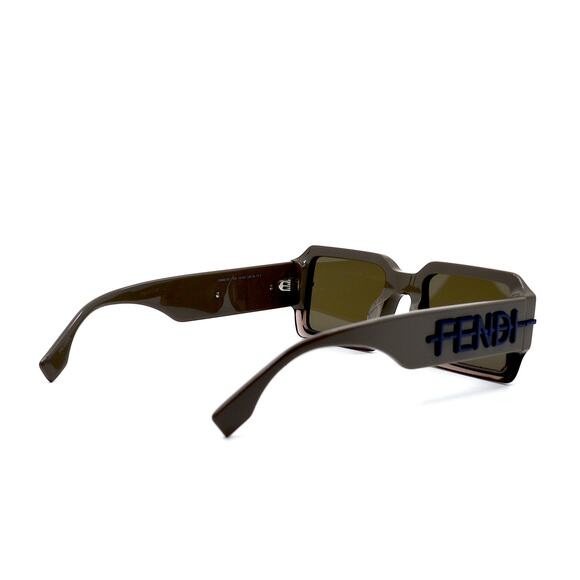 NEW! FENDI FE40073U 50E BROWN BLUE MEN'S AUTHENTIC SUNGLASSES MADE IN ITALY - Picture 8 of 12